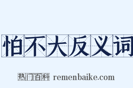 怕不大反义词是什么意思的图片